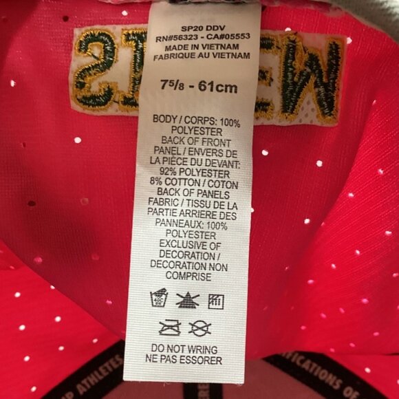 Nike True Dri-Fit Pink &‎ Green Baylor University BU Flat Bill Fitted Cap - Picture 5 of 6